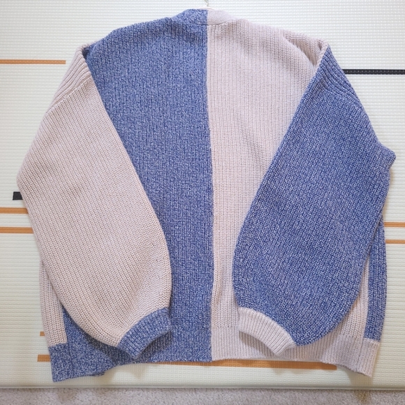 Intermix Two-Tone Rib Knit Cardigan - Picture 2 of 5